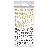 Gold & Black Alphabet Stickers