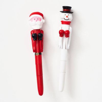 Santa & Snowman Punching Pens