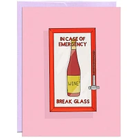 Emergency Wine Greeting Card