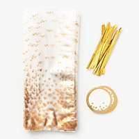 Gold Dots Cellophane Bags