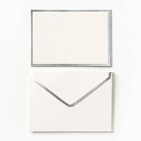 Jeremiah Brent Silver Border Stationery Set