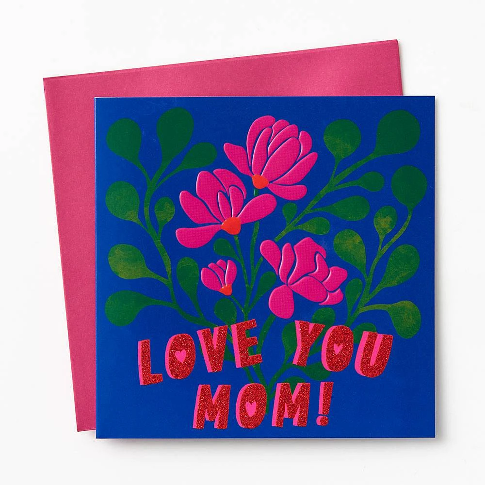 Love You Mom Floral Mother's Day Card