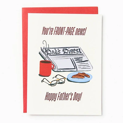 Front Page News Father's Day Card