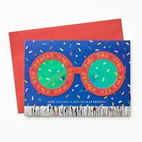 Holographic Birthday Glasses Card