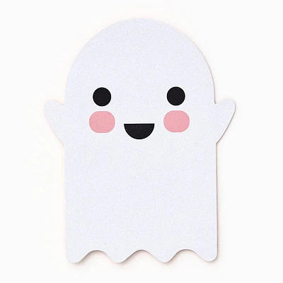 Die Cut Glitter Ghost Halloween Card