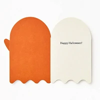 Die Cut Glitter Ghost Halloween Card