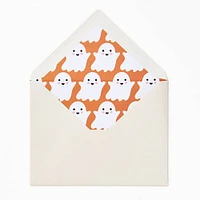 Die Cut Glitter Ghost Halloween Card