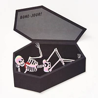 Coffin Skeleton Halloween Card