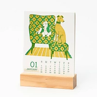 2025 Animals Letterpress Desktop Calendar