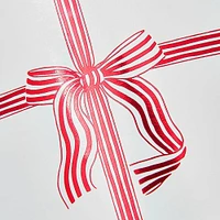 Peppermint Stripe Bows Wrapping Paper