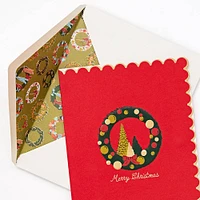 Scalloped Wreath Christmas Card