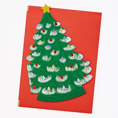 Vintage Ceramic Tree Christmas Card