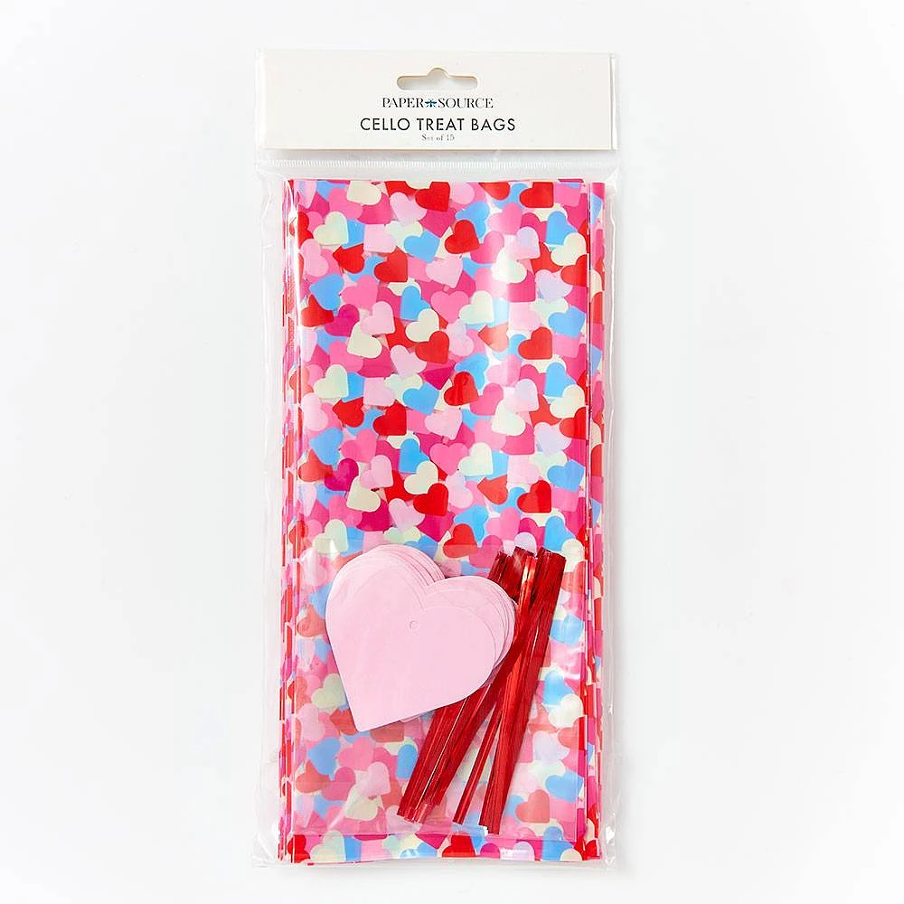 Heart Confetti Cello Bags