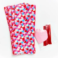 Heart Confetti Cello Bags