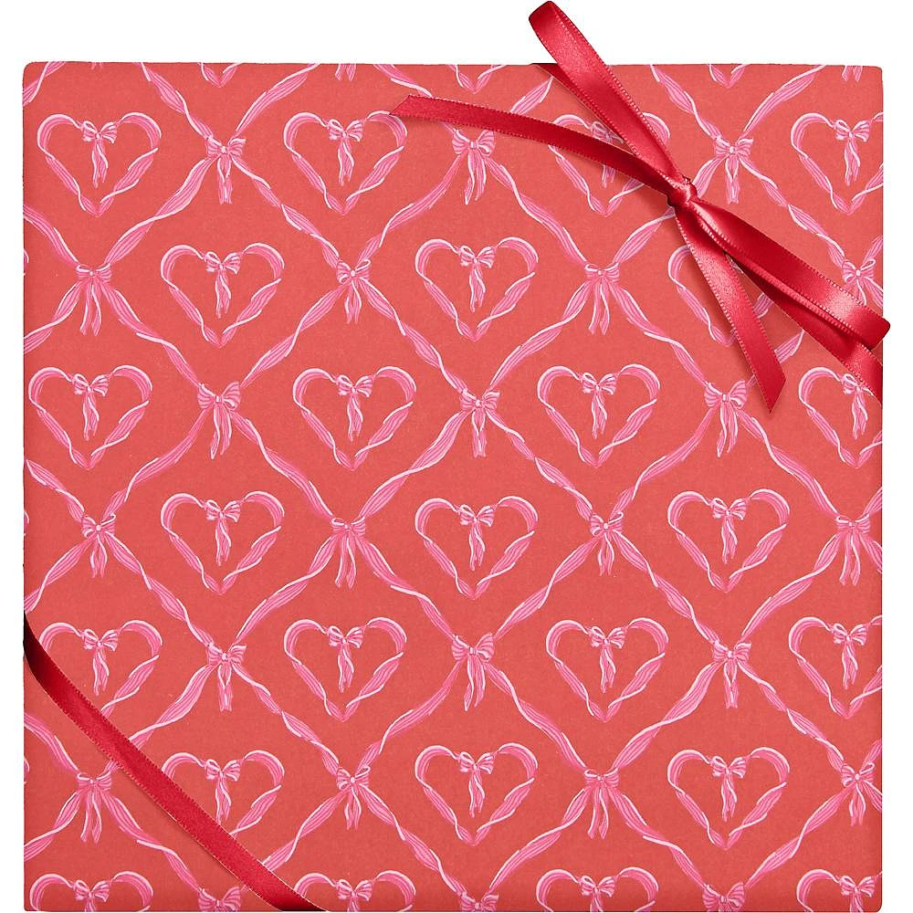 Ribbon Hearts Flat Wrap