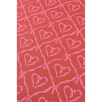 Ribbon Hearts Flat Wrap