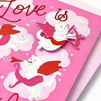 Cupid Cats Valentine's Day Card