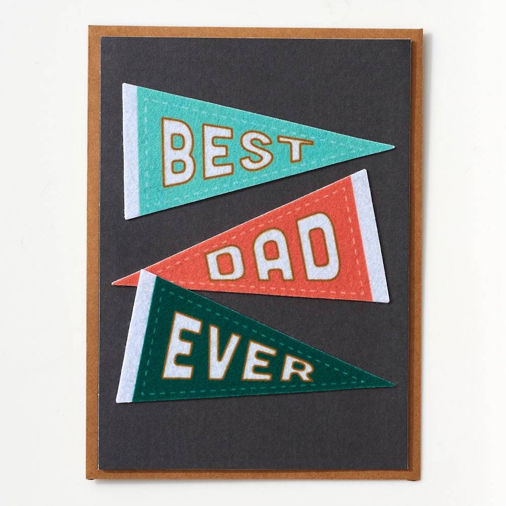 Best Dad Pennants Father's Day Card