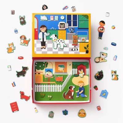 Magnetic Pet Hospital Play Scene