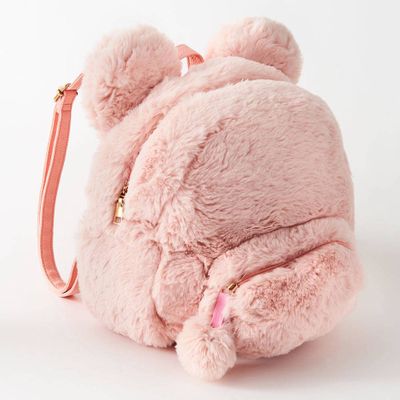 Faux Fur Teddy Bear Backpack