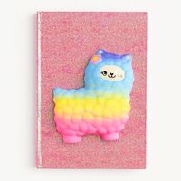 Squishie Llama Glitter Journal