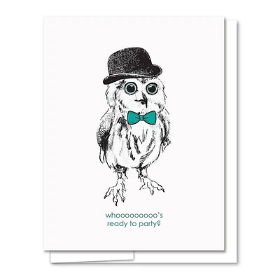 Party Owl Birthday Card