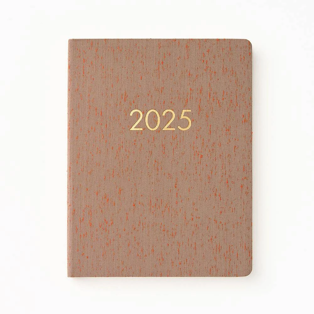 2024-2025 Paper Source Oatmeal Bookcloth Weekly Planner