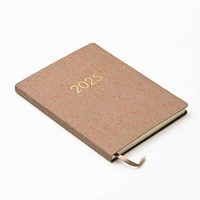 2024-2025 Paper Source Oatmeal Bookcloth Weekly Planner