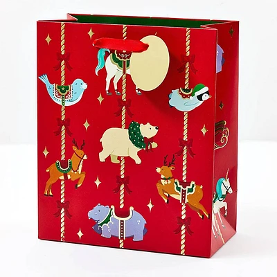 Holiday Carousel Medium Gift Bag