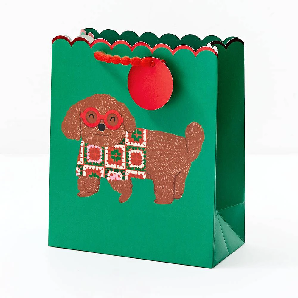 Sweater Dog Medium Gift Bag