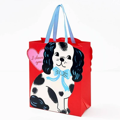 Vintage Valentine Dog Medium Gift Bag