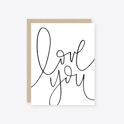 Cursive Love Card