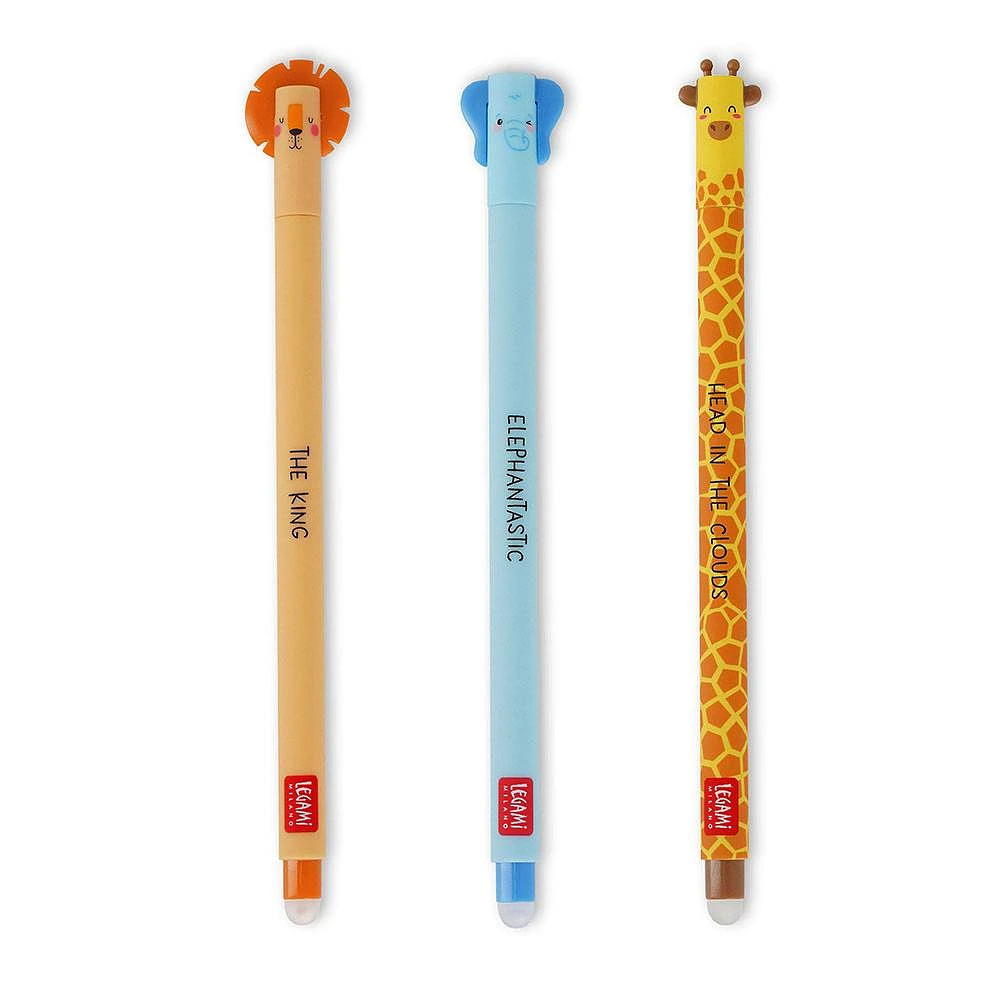 Animal Erasable Gel Pen Set