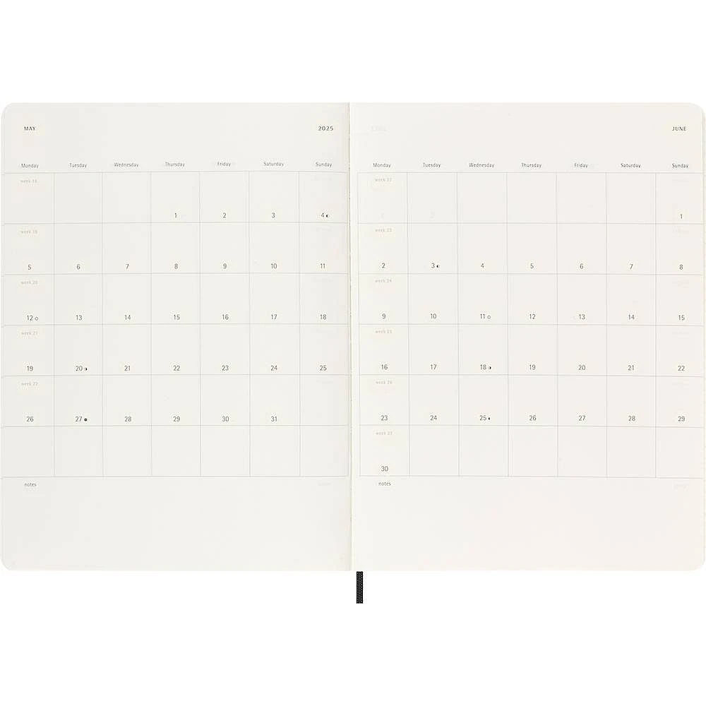 2024-2025 Moleskine Black Weekly Planner & Notebook