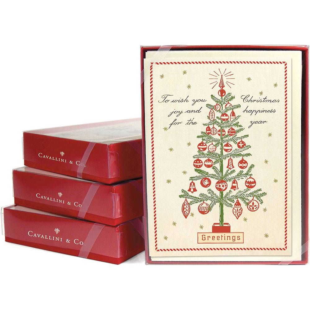 Cavallini Christmas Tree Holiday Card Set