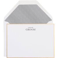 Gold Foil Border Note from Groom Wedding Card