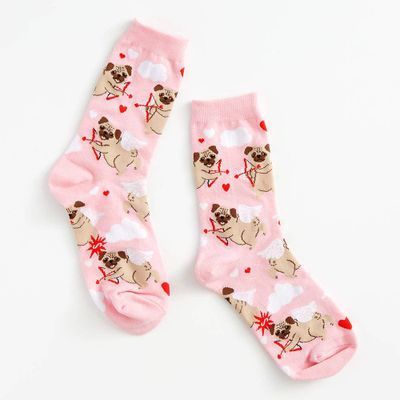 Pug Cupid Socks