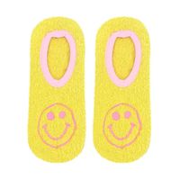 Smiley Fuzzy Slipper Socks