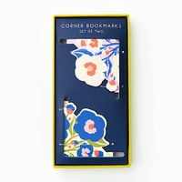 Bold Floral Corner Bookmarks