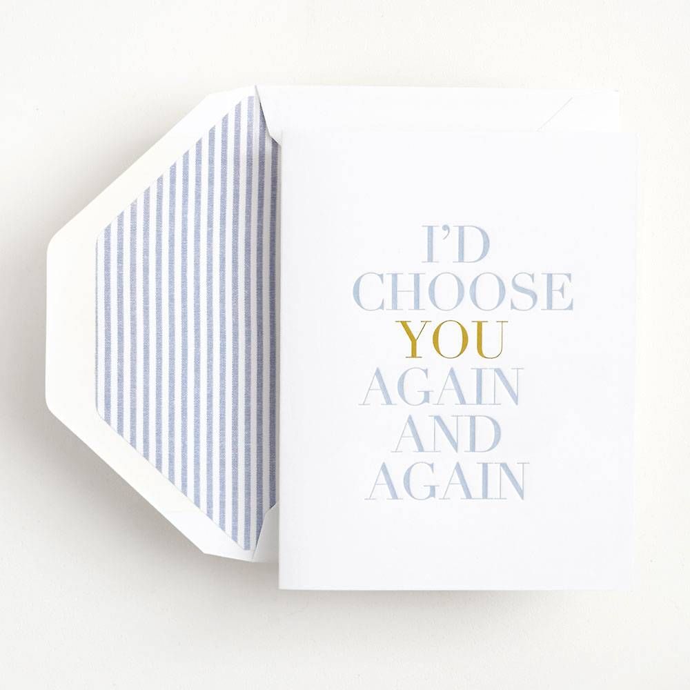 Choose You Again and Again Anniversary Card