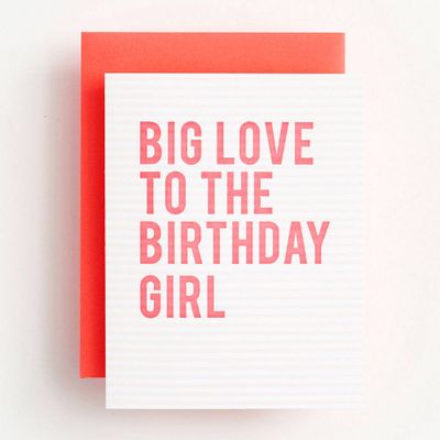 Big Love Birthday Girl Card