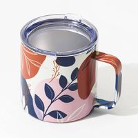 Abstract Floral Travel Mug