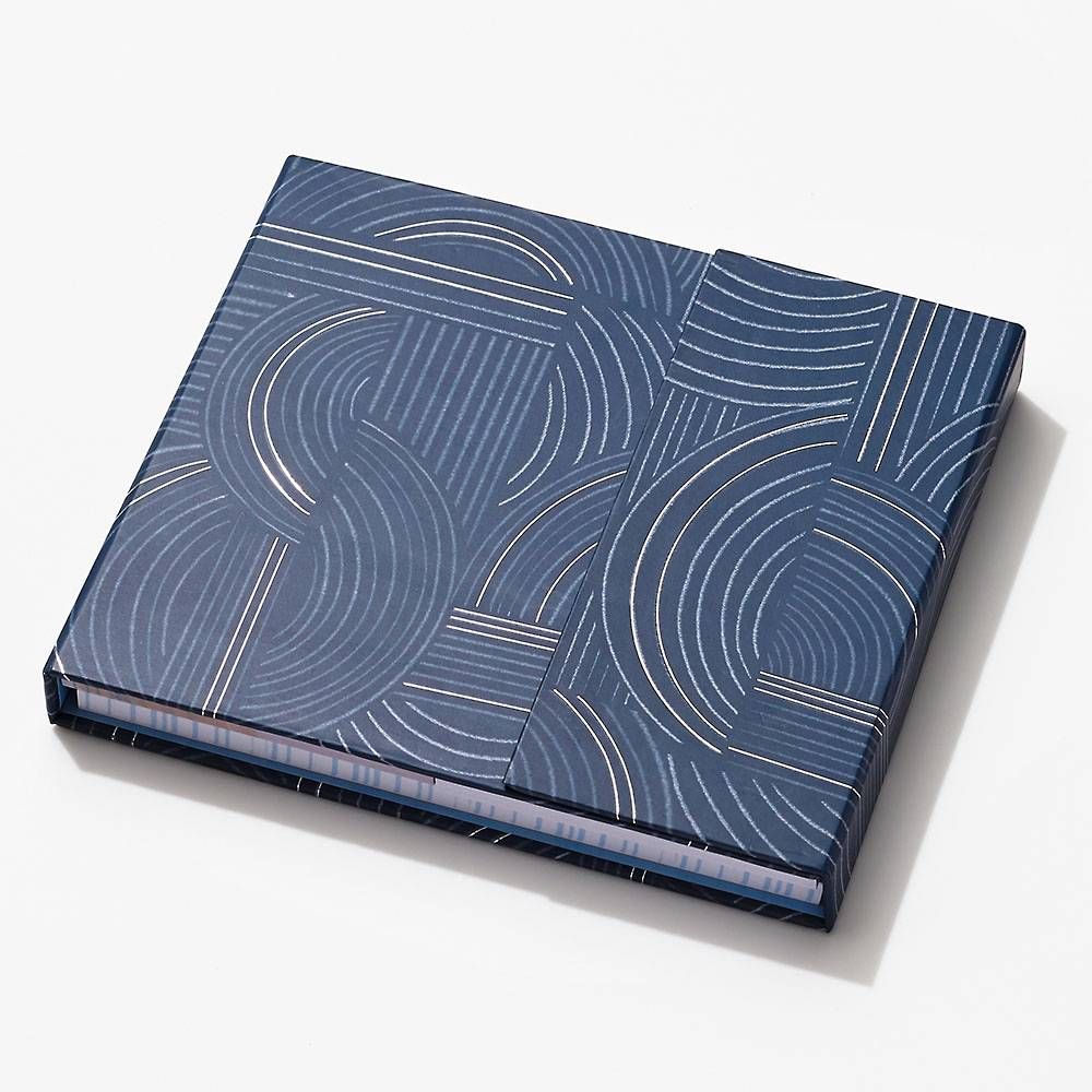 Navy Foil Sticky Note Organizer