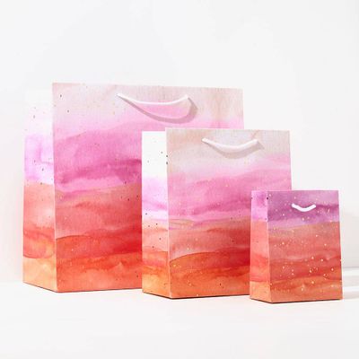 Pink Watercolor Gift Bags