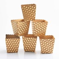 Kraft Treat Box with Gold Foil Polka Dots