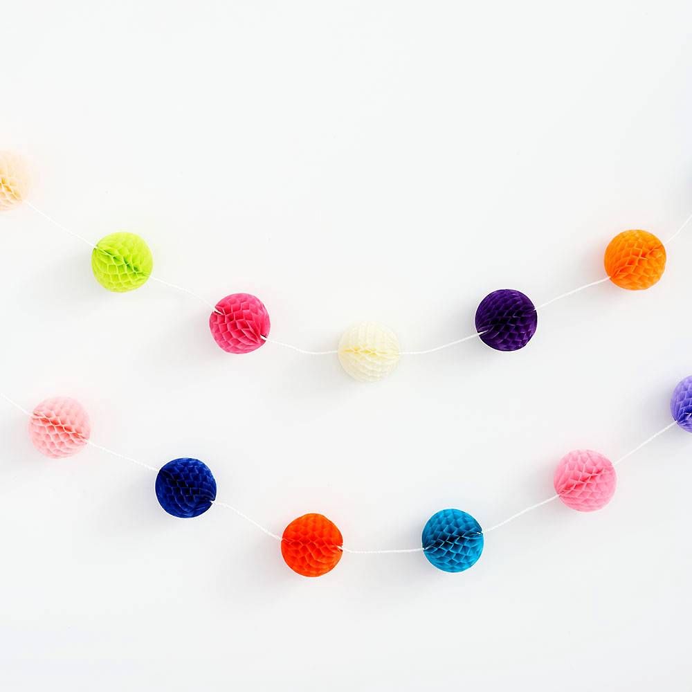 Rainbow Honeycomb Garland