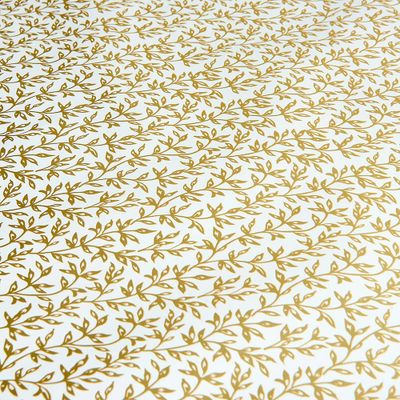 Gold Vines on Cream Stone Wrapping Paper