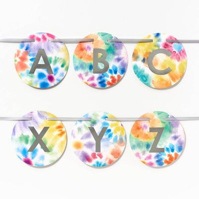 Tie Dye Letter Banner