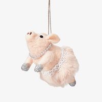 Felt Fancy Pig Ornament