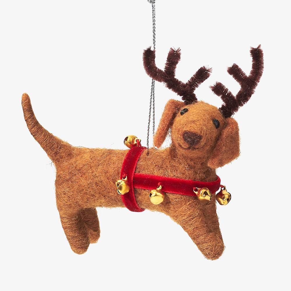 Felt Rein-Dog Ornament